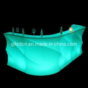 Plastic Portable Bar Counter RGB Luminosity LED Furniture Light Table for Exhibition Show or Nightclub