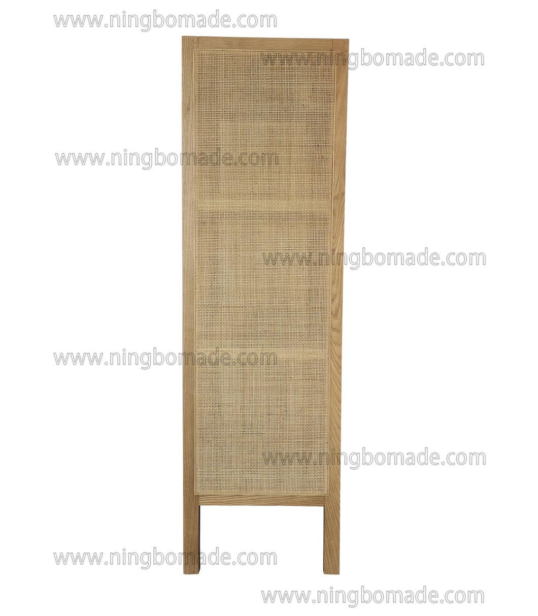 Elegant Rattan Upholstery Furniture Nature Ash Rattan 2 Doors Storage Bookcase