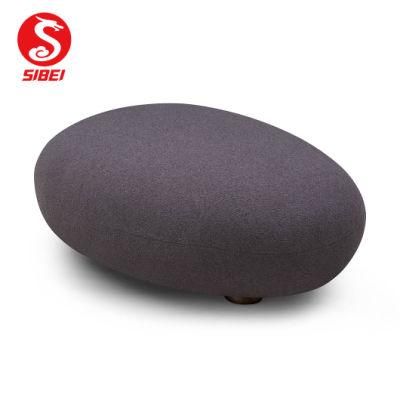 Wholesale Modern Living Room Furniture Hotel Apartment Oval Fabric Ottoman Foot Stool
