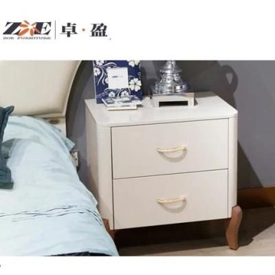 Wooden Hotel Apartment Furniture Bedroom Bed Side Table Designs