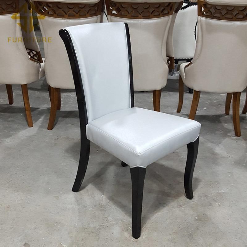 Modern European Style Hotel Dining Chair Wood Velvet Dining Chair