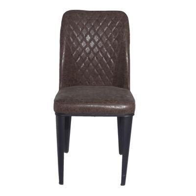 Hot Selling Modern Comfortable Black Leather Dining Chair