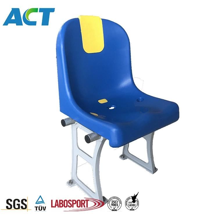 Floor Mounted Solid Plastic Bucket Seat with Full Backrest for Stadium