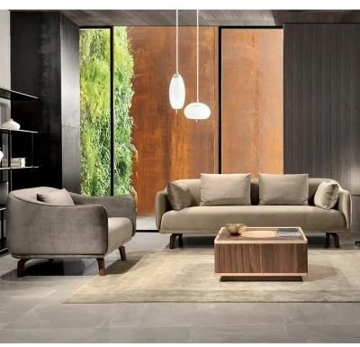 Modern Simply/Light Luxury/Nordic Walnut Solid Wood Frame Velvet Sofa Home Furniture for Living Room