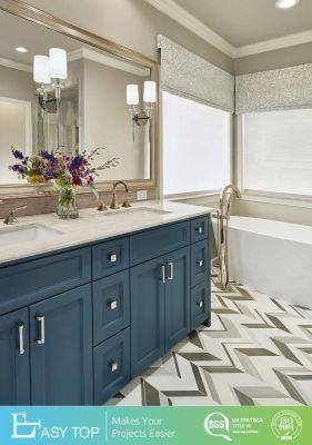 Shaker Style Matte Finish Blue Lacquer Bathroom Cabinet Furniture