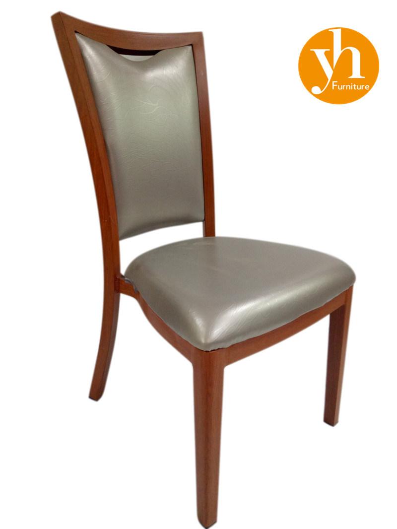 Wedding Wood Chairs High Back Hotel Chair Banquet Aluminum Dining Chair