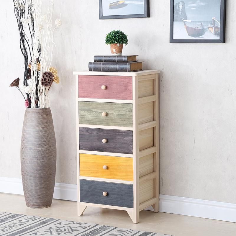 Furniture Modern Furniture Cabinet Living Room Furniture Factory Direct Solid Wood Storge Cabinet Home Use Small Cabinet New Design Chest of Drawers
