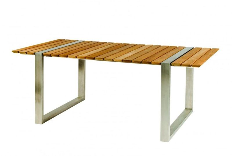 Aluminum Alloy Dining Table Outdoor Courtyard Modern Dining Chair Furniture Garden Outdoor Furniture Chair Poly Wood Table