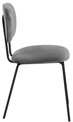 Restaurant Stainless Steel Legs Upholstered Armchair Velvet Dining Room Chairs Modern