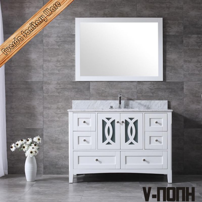 48" Free Standing Modern White Bathroom Vanity Bath Furniture