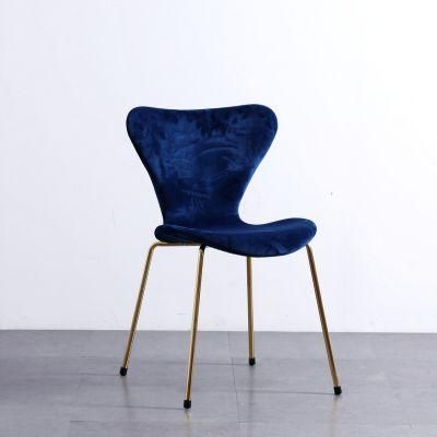 Wholesale Green Velvet Chair Modern Elegant Luxury Dining Chairs with Metal Legs