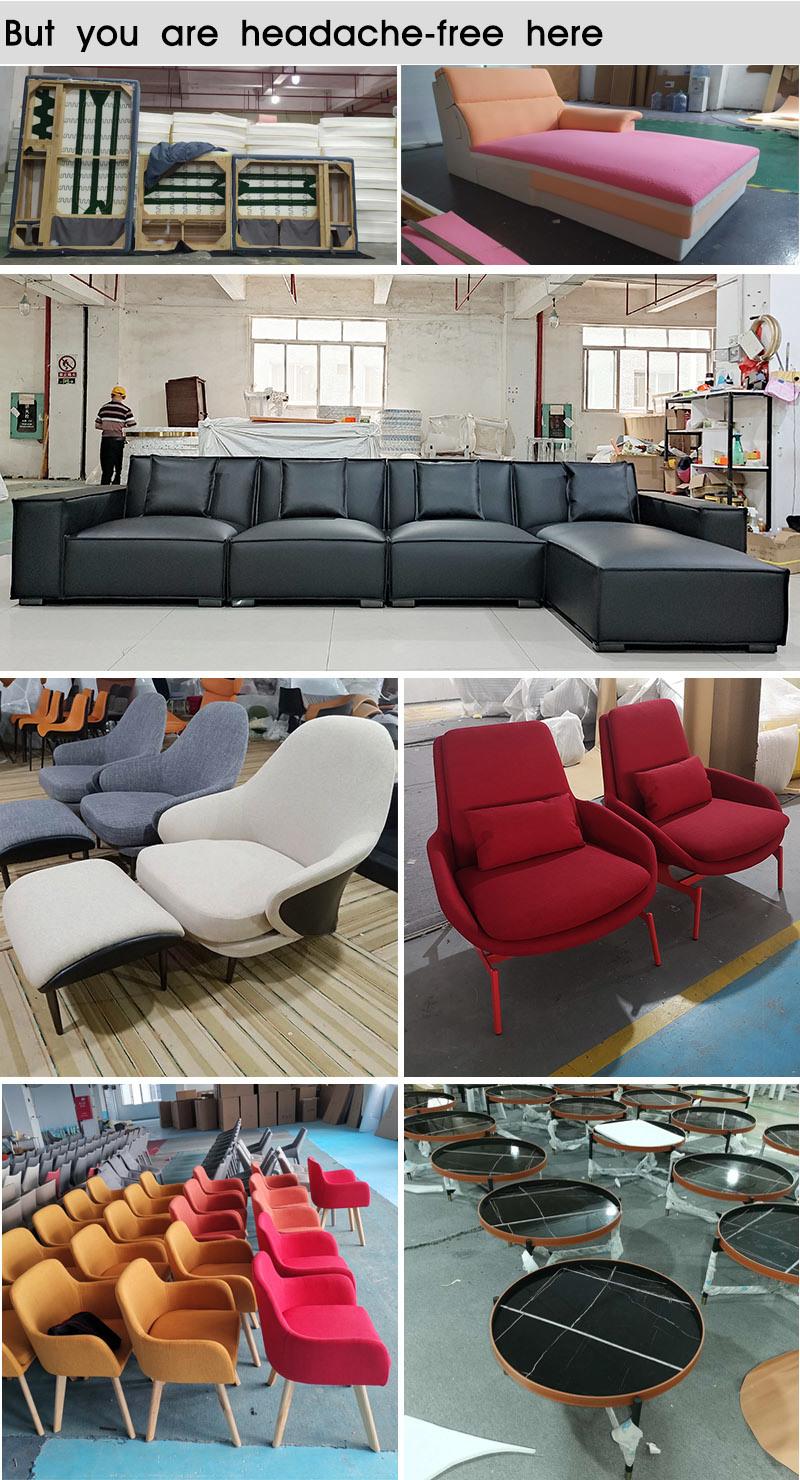 Contemporary Leisure Fabric Couch Modern Home Leather Sofa Set for Living Room Furniture