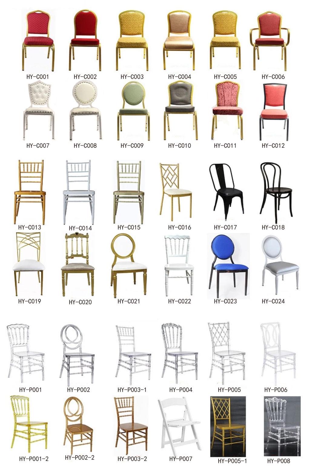 PC Resin Plastic Modern Hotel Tiffany Chair Used for Event Wedding Banquet Rental Party Church Cheap Gold White Color Metal Phoenix Dining Chair