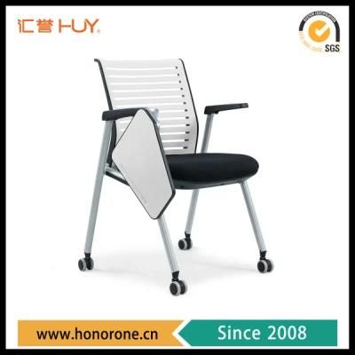 Modern Metal Meeting Room Student Training Chair with Writing Pad