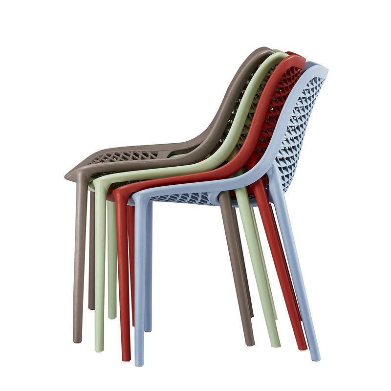 Modern Living Room Chair All PP Garden Outdoor Dining Chair Multi Color Air PP Chair for Banquet