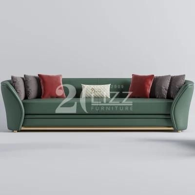Genuine Leather Modern American Style 3 Seater Sofa Set Leisure Factory Direct Sell Couch for Living Room Home Furniture