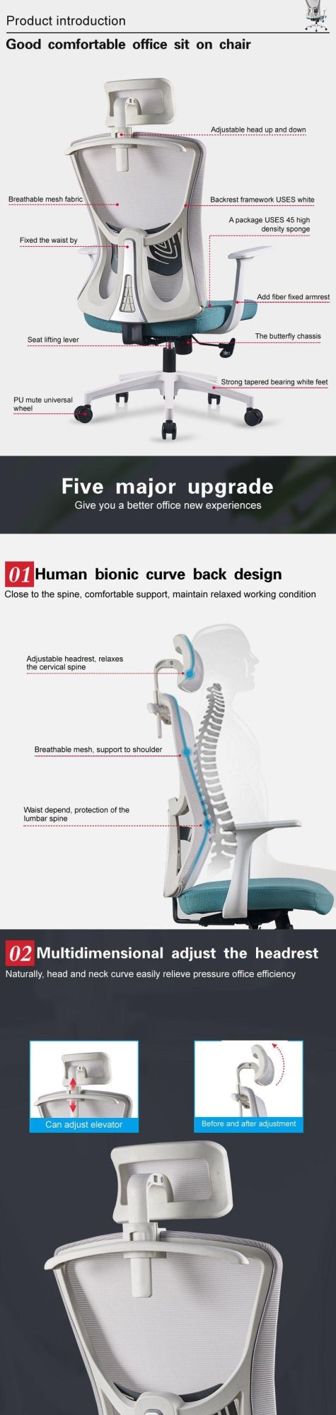 Lumbar Conference Aluminum Guest Customized Chair Manufacturer