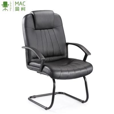 Modern Good Quality Leather Back Fixed Armrest Meeting Office Chair Furniture