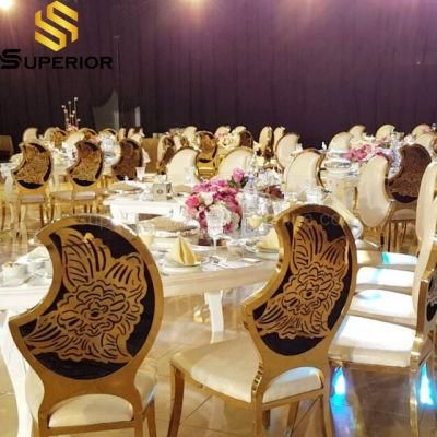 Factory Directly Sell Golden Metal Hotel Event Wedding Banquet Chair