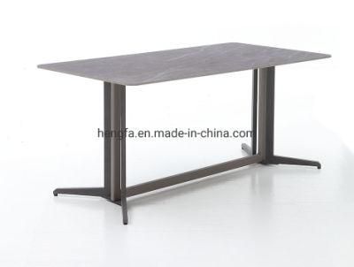 Modern Restaurant Metal Furniture Frame Living Room Marble Dining Table