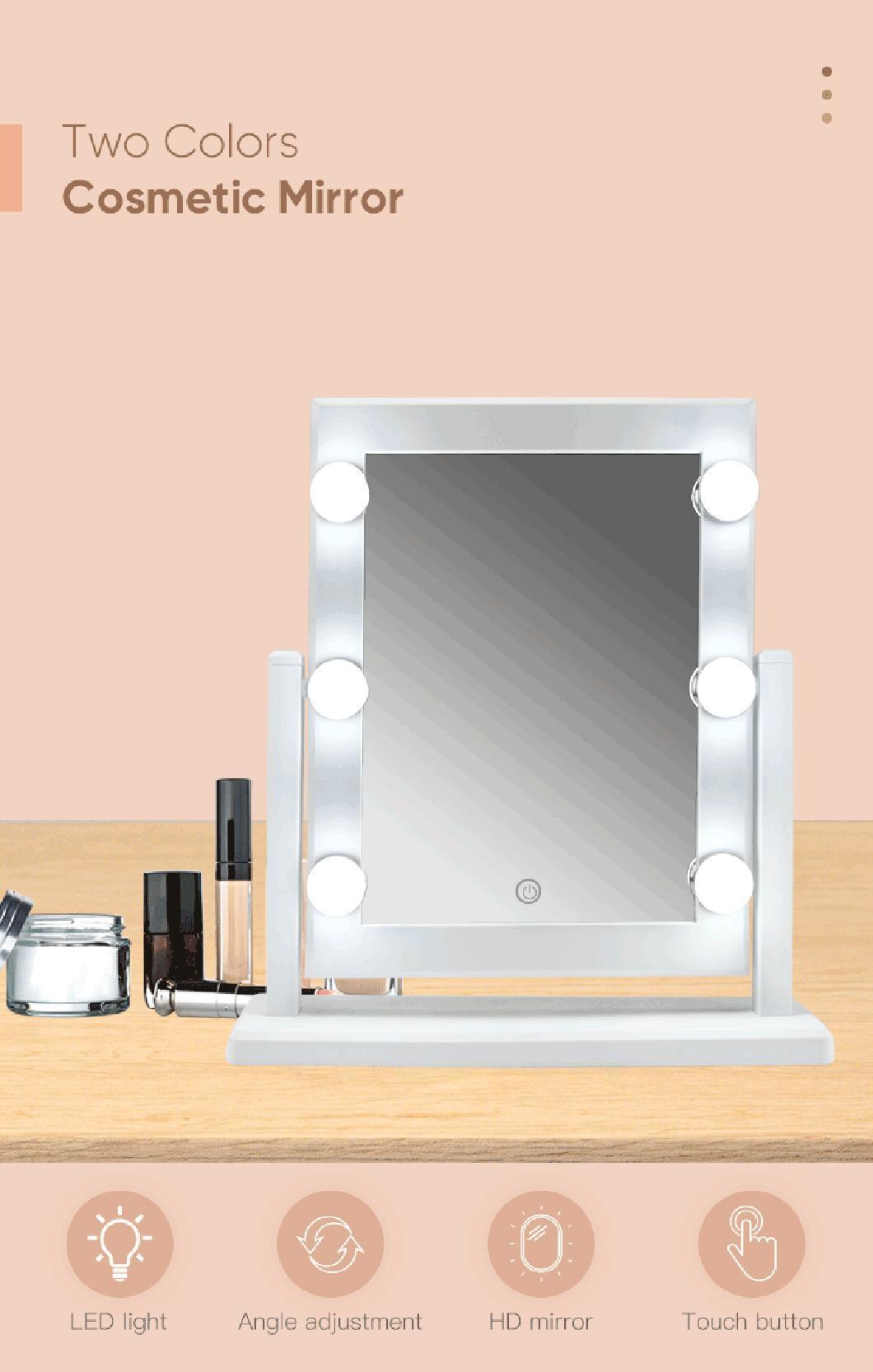 Pritech Customized Large Size Battery Operated Plastic Makeup Mirror with Lights