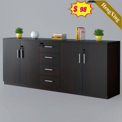 Dark Black Color Office School Furniture China Wholesale Wooden Storage Drawers File Cabinet