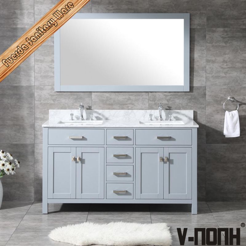 USA Style Solid Wood Modern Bathroom Cabinet Furniture