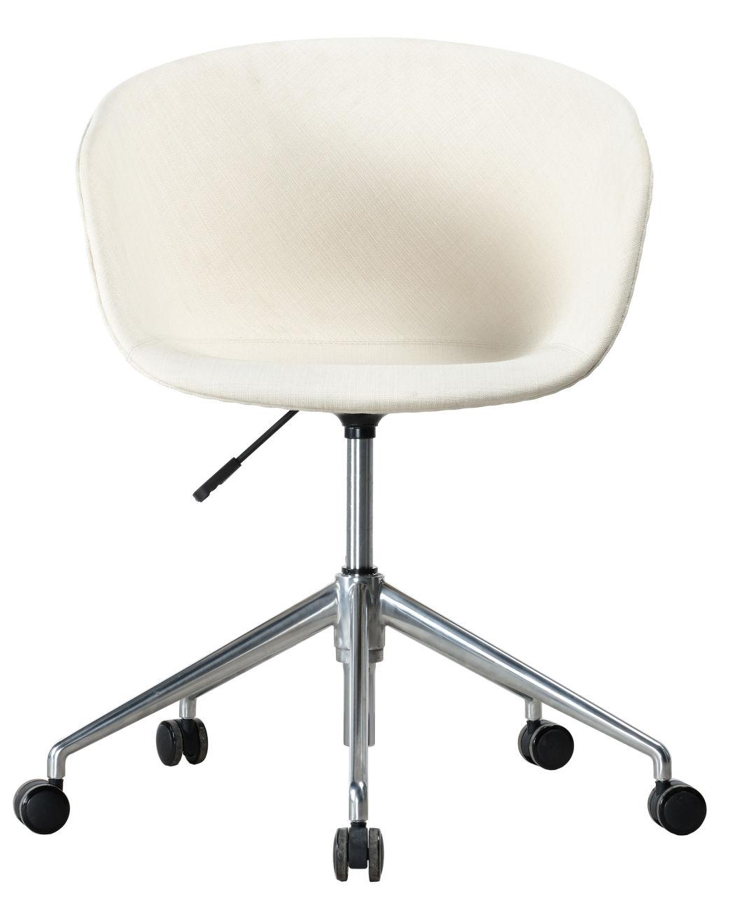 PP Plastic Shell Soft Upholstery Modern Rotary Swivel Armrest Chair