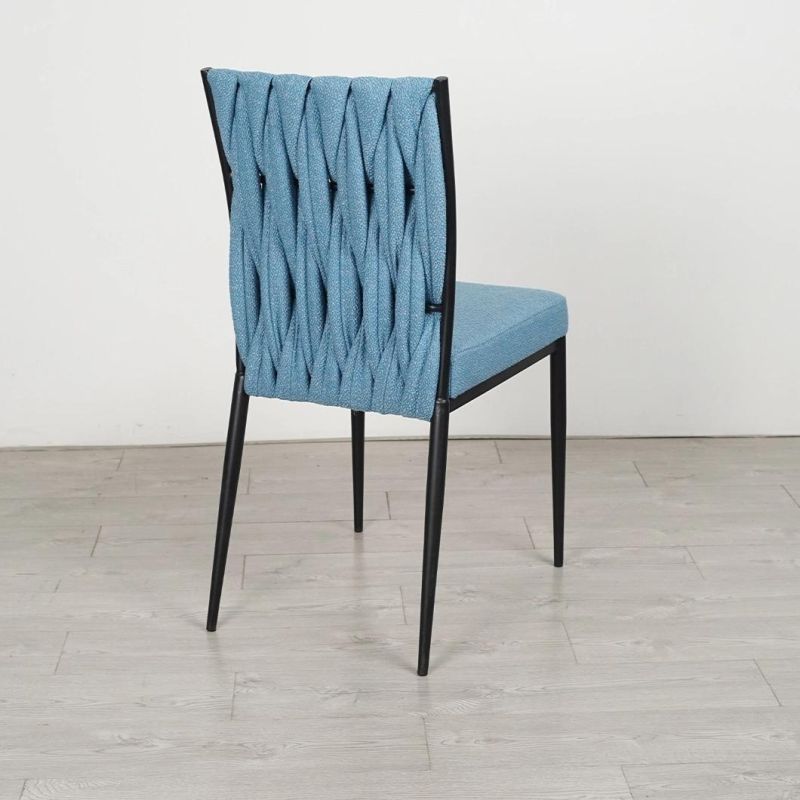 Factory Supply High Quality Blue High Back Dining Chair