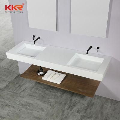 Mounted Wall Modern Solid Surface Stone Bathroom Vanity Furniture