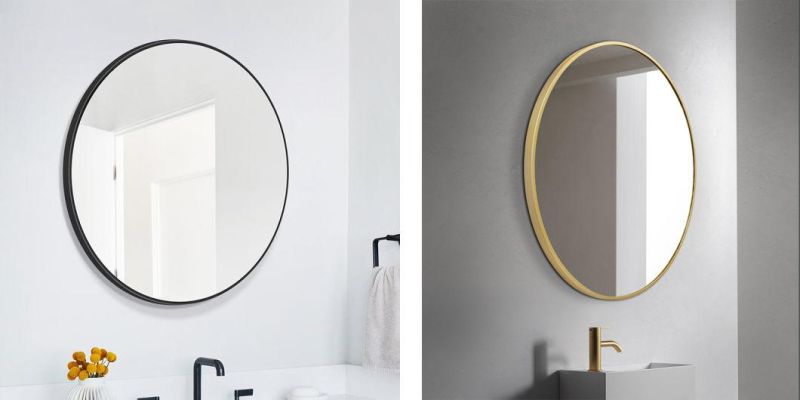 24 X 36 Inch Frameless Oval Wall Mirror for Modern Bathroom 1" Beveled Edge