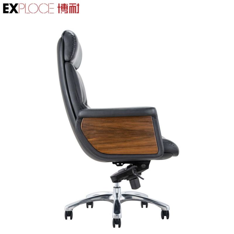 Design High Back PU Modern Fancy Metal and Leather Elegant Dining Office Chair Living Room Furniture