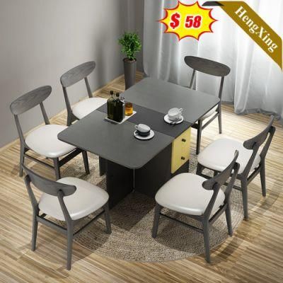 Wood Living Room Furniture Waterproof Dining Table and Chairs Set for Home Using