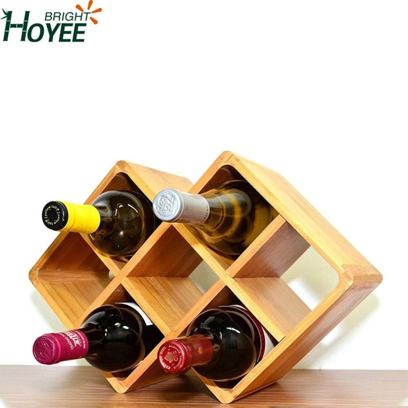 Bamboo 7-Bottle Wine Rack