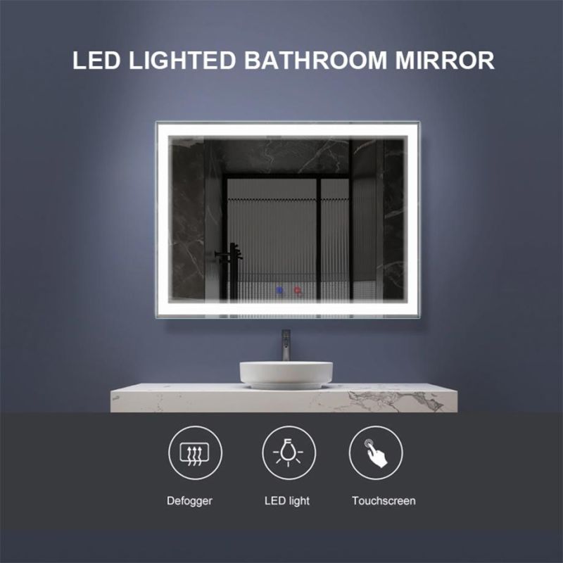 LED Illuminated Bathroom Mirror Wall Mount Make up Lighting