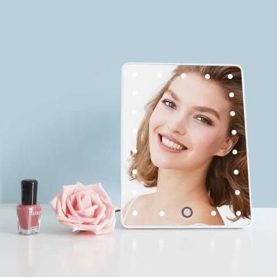 Espejo LED Touch Dimmable LED Lights Foldable Traveling Portable Makeup Mirror