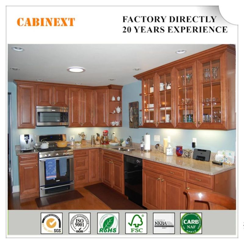 Kd (Flat-Packed) Cabinext Customized Fuzhou China American Standard Kitchen Project Cabinets with ISO9001