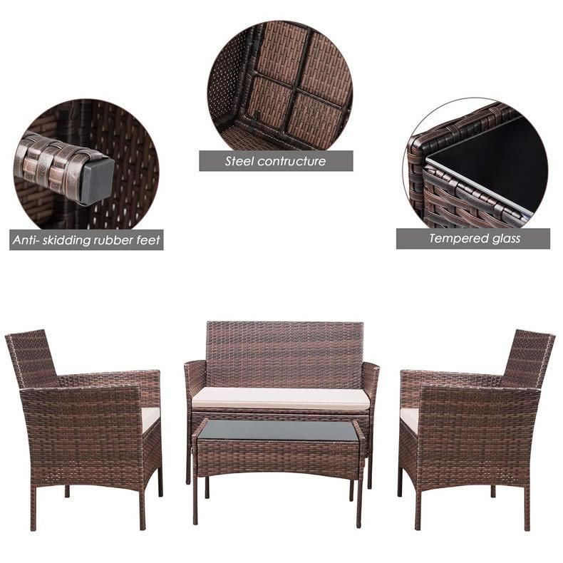 Modern Design Outdoor Furniture Sofa Garden Patio Rattan Sofa Sets