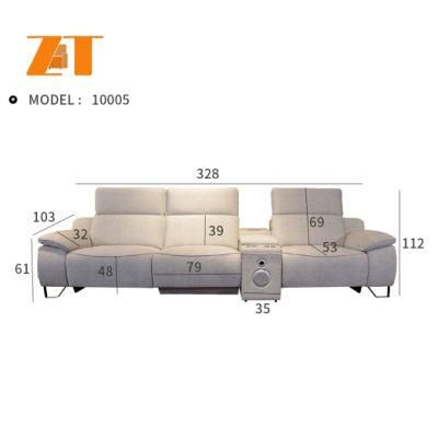 Modern Style Wooden Luxury Living Room Furniture Couch Fabric Multifunctional Sectional Sofa
