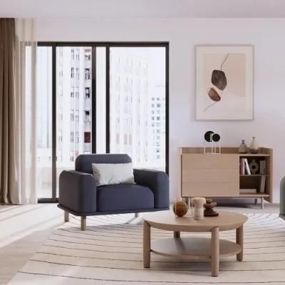 High Quality New Scandinavian Modern Home Furniture Set Foam Leather Fabric Sofas 3 Seater Sofa