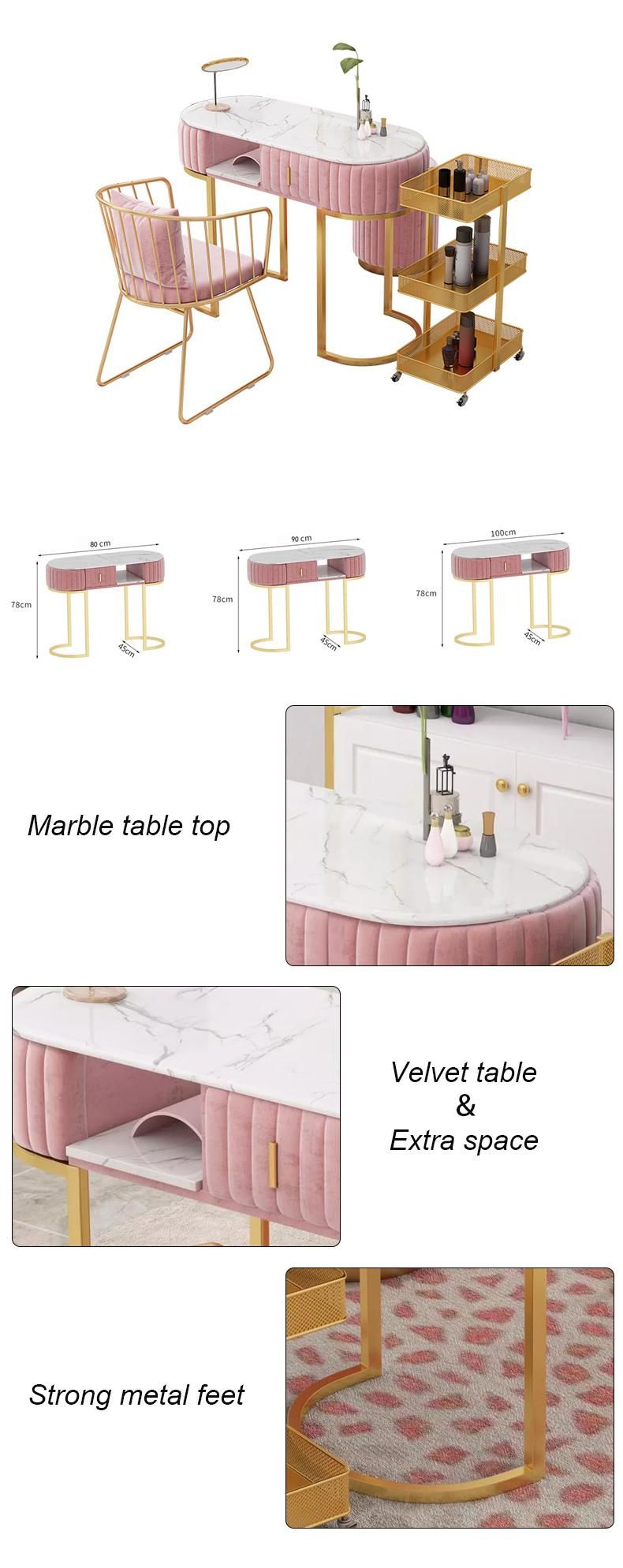 Nail Table Station Furniture Manicure Modern Nail Salon Cheap Tables Sets Tech Nails Desk