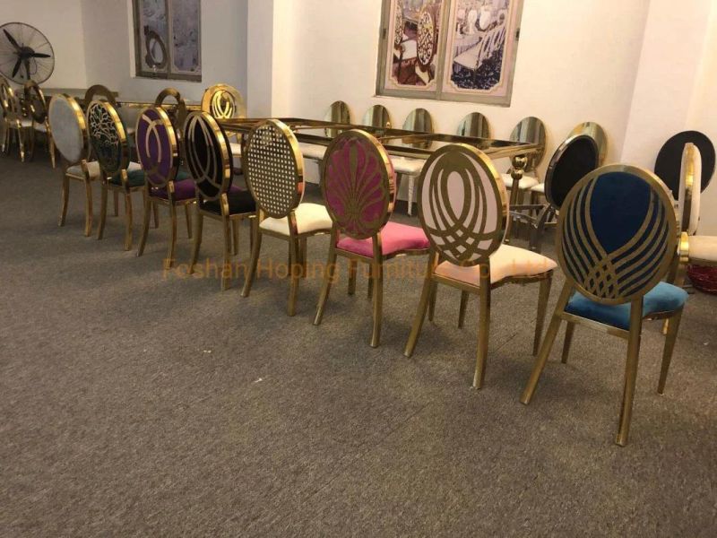 Modern Chair Living Room Hotel Furniture 1+6 Dining Table Chair Cheap Wholesale Luxury Gold Round Black Living Room Chairs