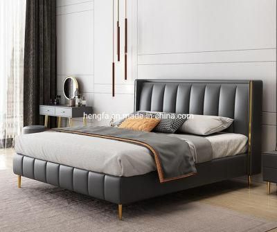 Modern Home Furniture Hardware Stainless Steel Legs Bedroom King Bed
