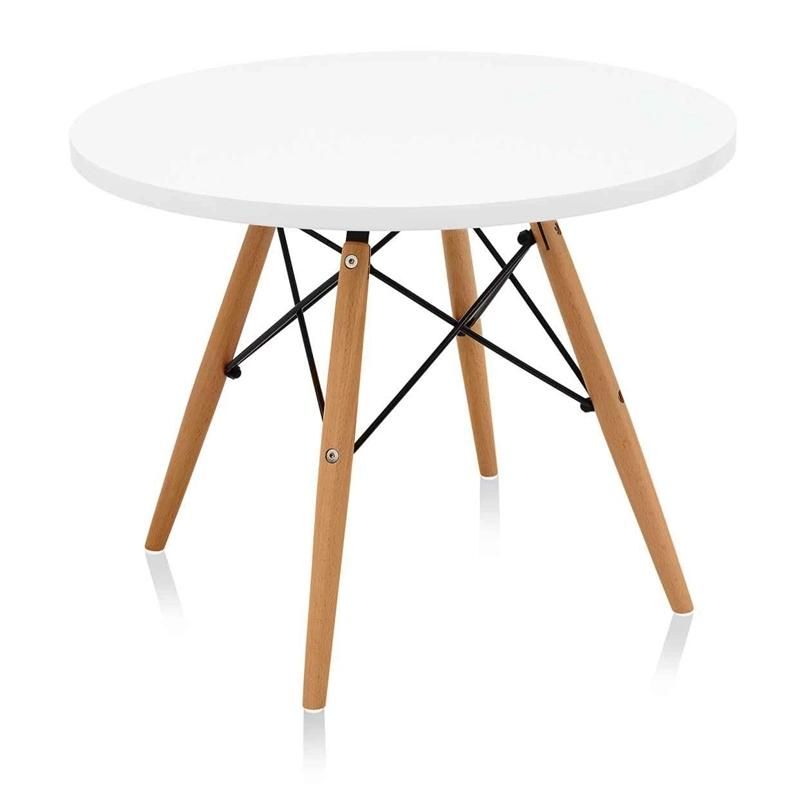 Space Saving Circle Cafe Designs Wooden Modern Decoration Small Round Wood Dining Table