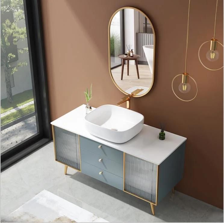 Italian Rock Board Bathroom Cabinet Modern Simplicity