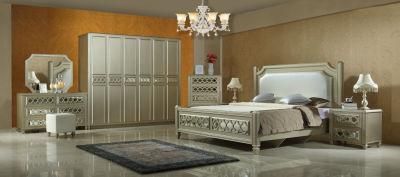 Hot Saling Bedroom Furniture Solid Wood Material with Mirror