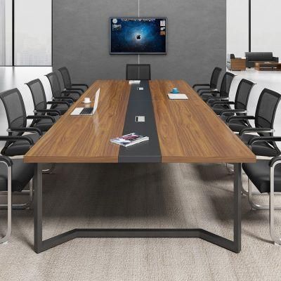 Conference Table Long Table Simple Modern Office Fashion Negotiation Table and Chair Combination Large and Small Rectangular Office Desk
