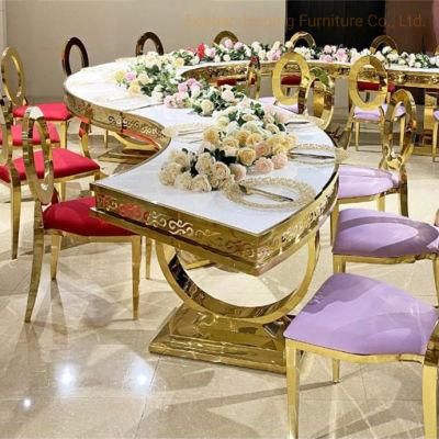 Factory Luxury Modern Banquet Hall Use Guest Chair Hotel Restaurant Dining Chairs Round Back Stainless Steel Chairs for Kid Furniutre