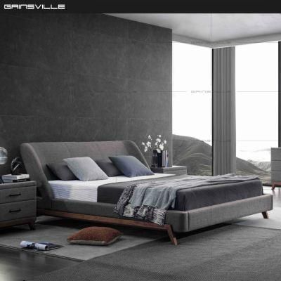King Size Modern Bedroom Sets with Nice Walnut Veneer Legs Home Furniture Sets Gc1713