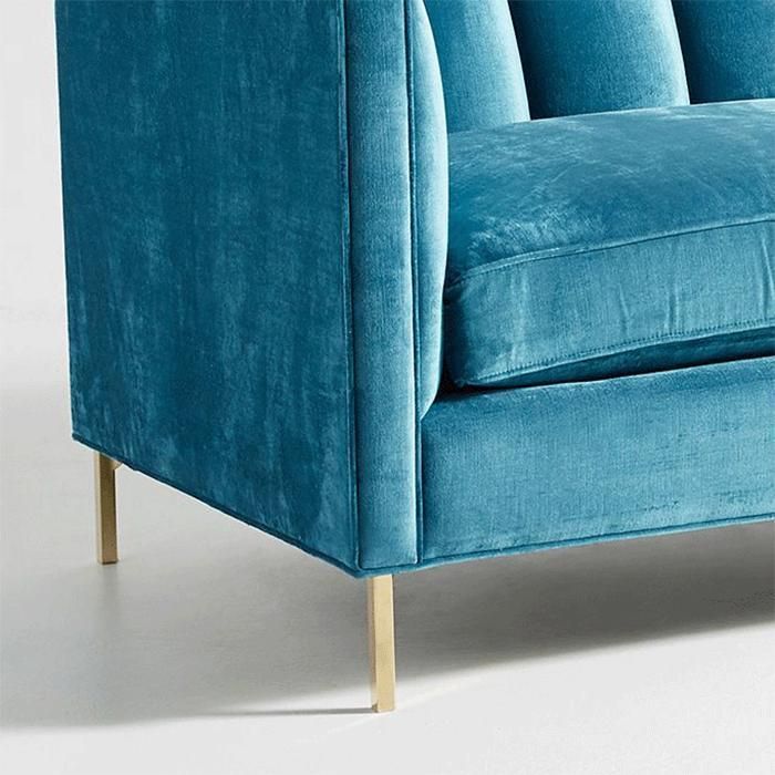 Modern Home Use Sofas Furniture Set Velvet Chesterfield Sofa for Living Room